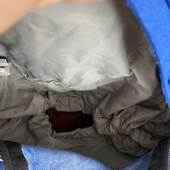 Vintage The North Face Blue Brown Backpack Suede Bottom Panel Retro Design - Picture 14 of 15